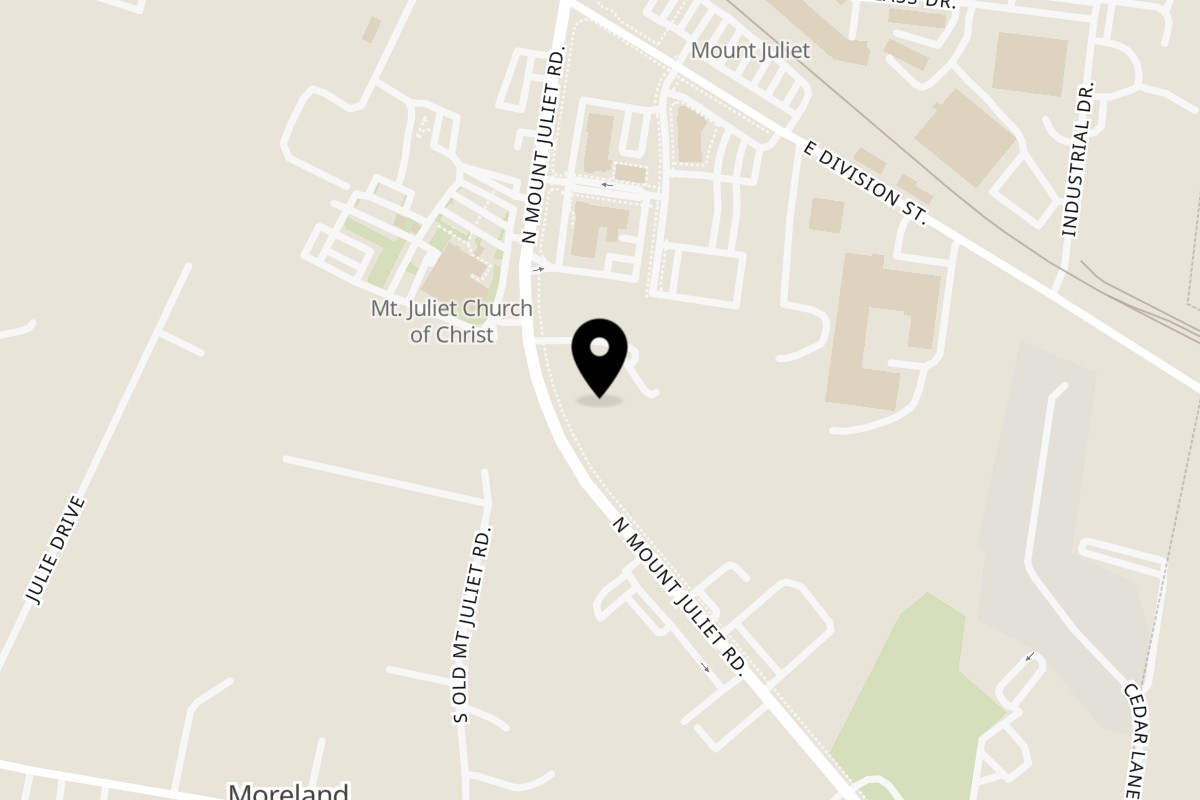 Map showing the location of Ugly Bagel Mt. Juliet on 1913 N Mt Juliet Rd #101b in Mt. Juliet